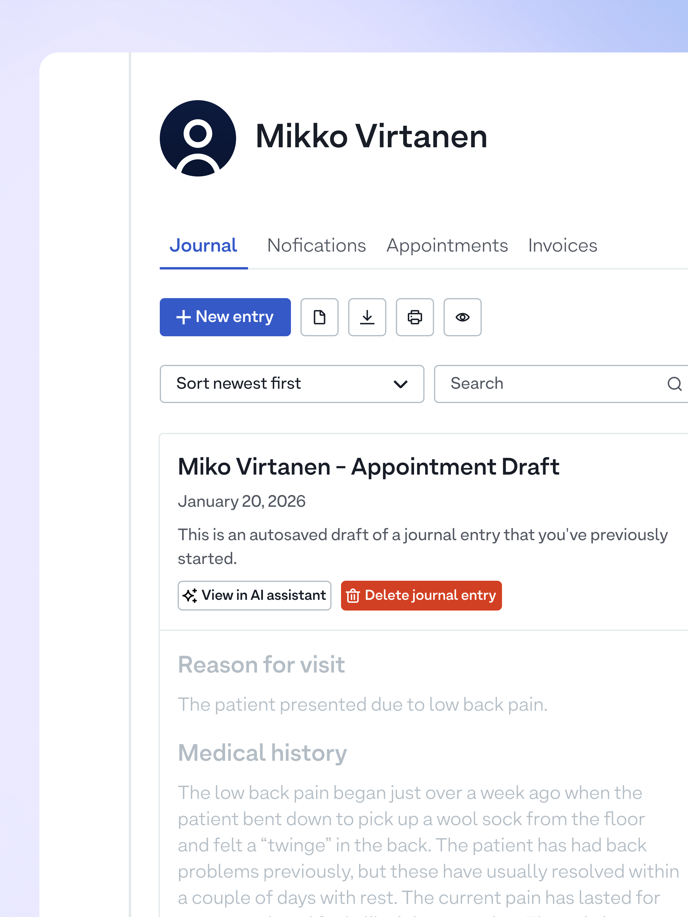 Ask Nora to help format your notes